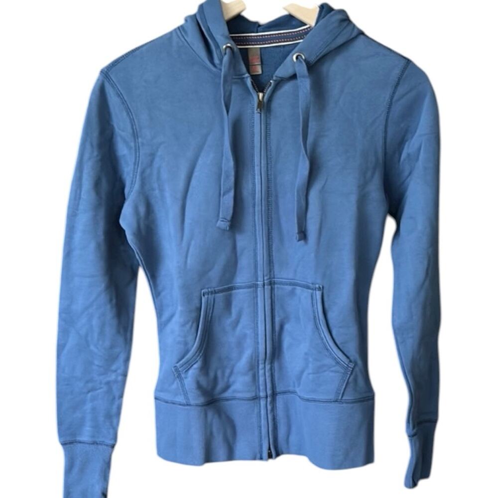 New Without Tags District Women's Blue Hoodie zip up, Juniors Small